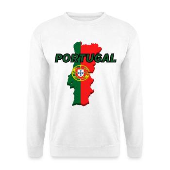 Map flag of Portugal - Unisex Sweatshirt - white - Front
