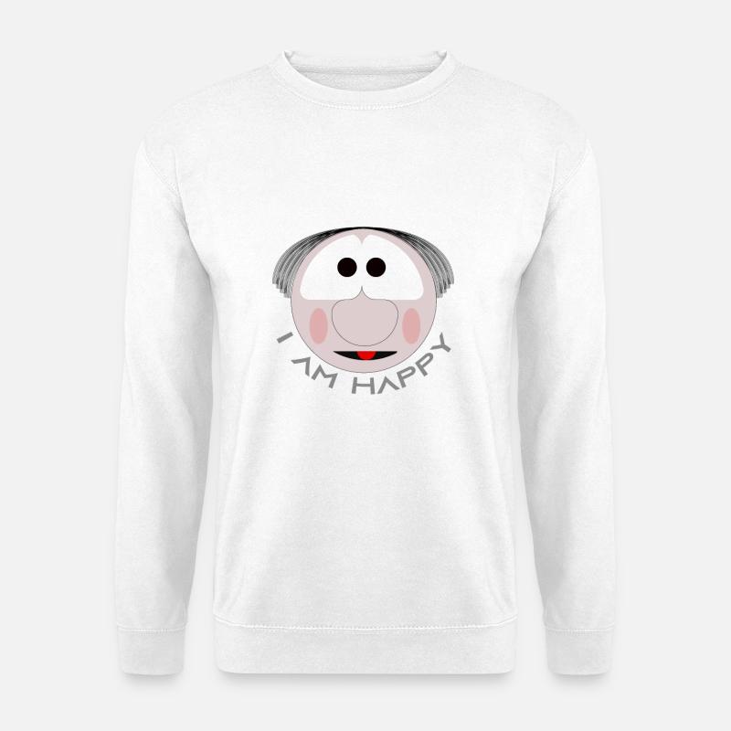 Glücklich - Unisex Pullover - Weiß