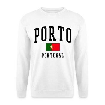 Porto Portugal Flag – City Design - Unisex Sweatshirt - white - Front