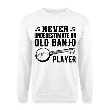 Grand-père Banjo - Sweat-shirt Unisexe - blanc - Devant