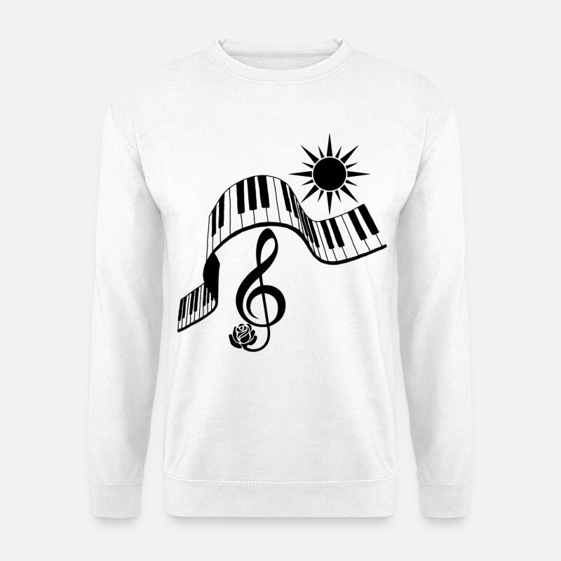 Musikalische Landschaft - Unisex Pullover - Weiß