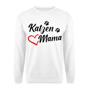 Katzenmama - Unisex Pullover - Weiß - Vorne