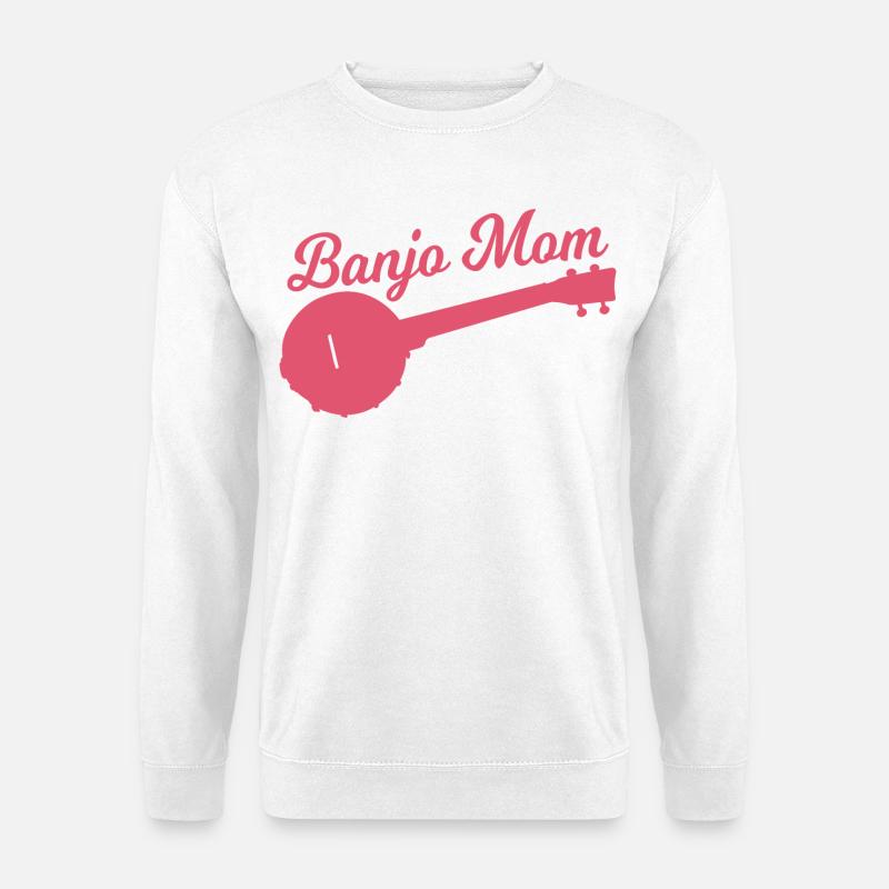 Banjospieler Mutter - Unisex Pullover - Weiß