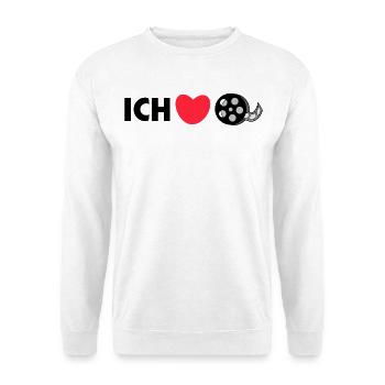 Déclaration de soirée cinéma Heart I Love Cinéma - Sweat-shirt Unisexe - blanc - Devant