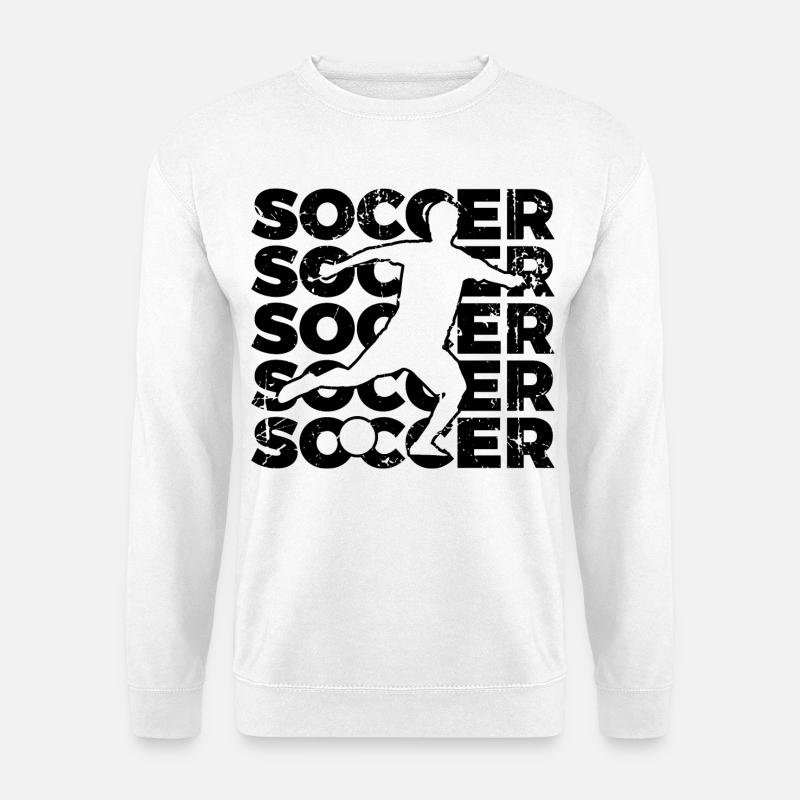 Fußball - Unisex Pullover - Weiß