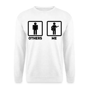 Funny banjo player - Unisex Sweatshirt - white - Front