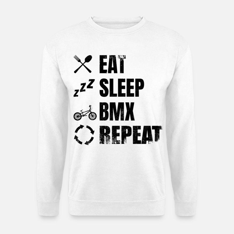 BMX Cyclist Routine - Unisex Sweatshirt - white