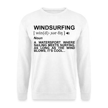 Windsurfing Dictionary - Unisex Sweatshirt - white - Front