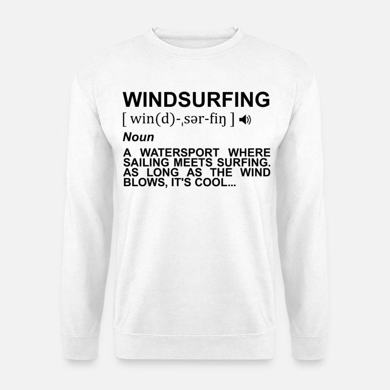 Windsurfing Wörterbuch - Unisex Pullover - Weiß