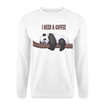 T-shirt humour café – I need a coffee - Sweat-shirt Unisexe - blanc - Devant
