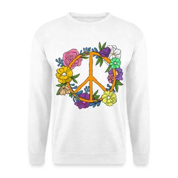 Symbole de la paix / Friedenszeichen - Sweat-shirt Unisexe - blanc - Devant