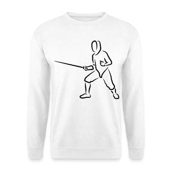 Funny fencer - Unisex Sweatshirt - white - Front