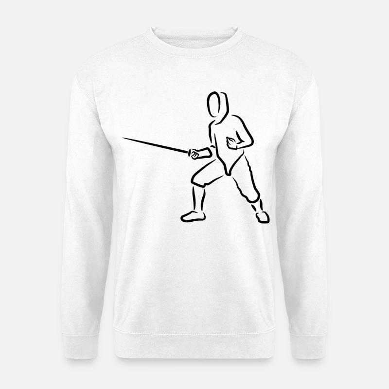 Lustiger Fechter - Unisex Pullover - Weiß