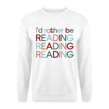 Ich würde lieber lesen – I’d rather be reading - Unisex Pullover - Weiß - Vorne
