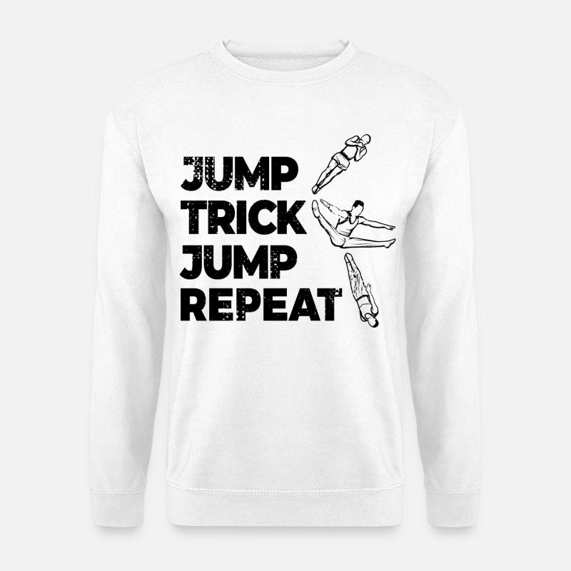 Trampolin Wiederholung - Unisex Pullover - Weiß