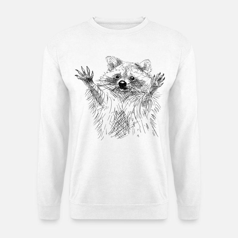 Waschbär - Unisex Pullover - Weiß