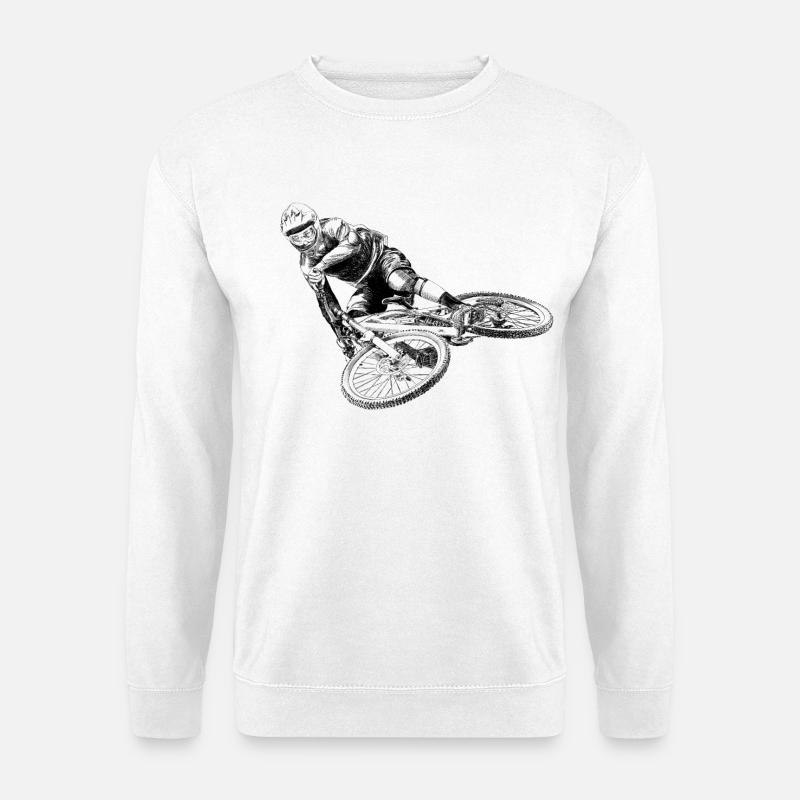 Mountainbiker - Unisex Pullover - Weiß