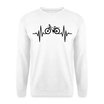 Mountain biking heartbeat - Unisex Sweatshirt - white - Front