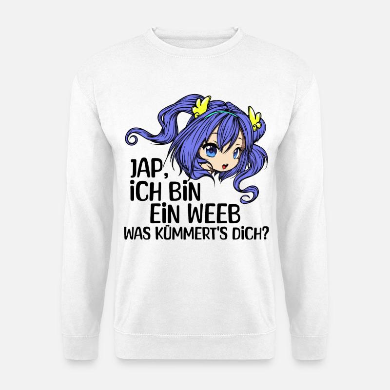 Comic Mädchen Anime Mangastyle Manga Statement - Unisex Pullover - Weiß