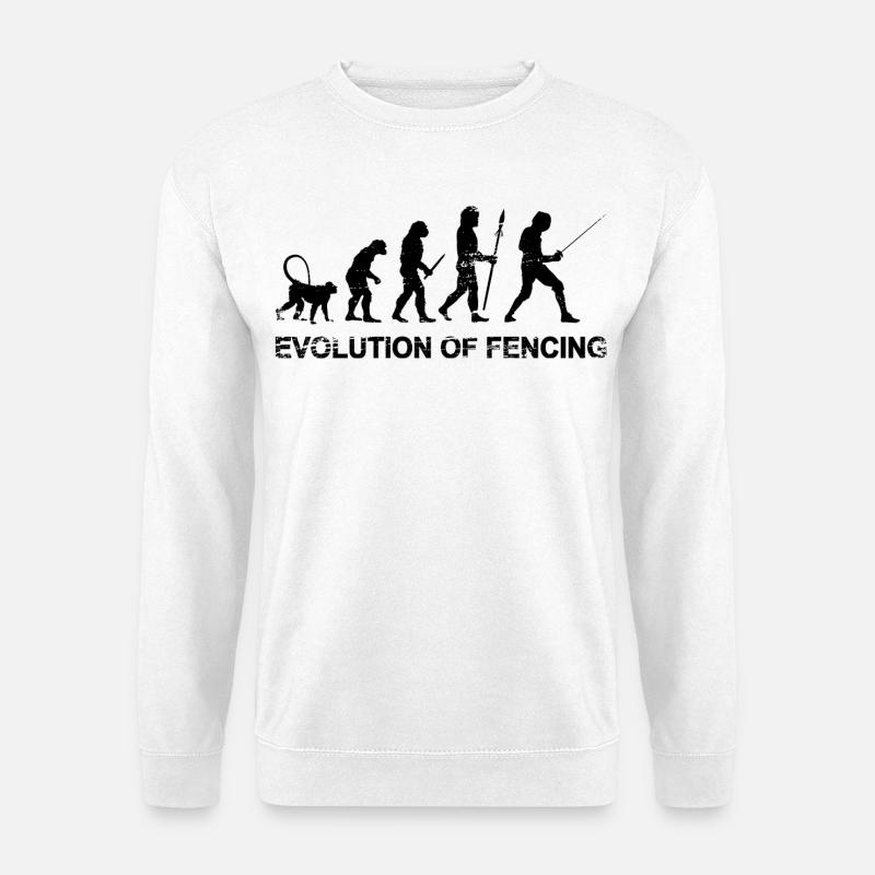 Entwicklung des Fechtens - Unisex Pullover - Weiß