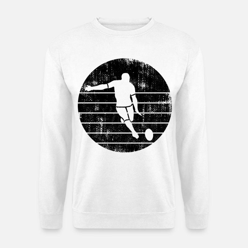 Rugbyspieler Skizze - Unisex Pullover - Weiß
