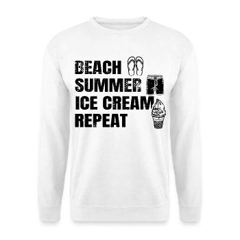 Beach Summer Ice Cream Repetition - Unisex Sweatshirt - white - Front