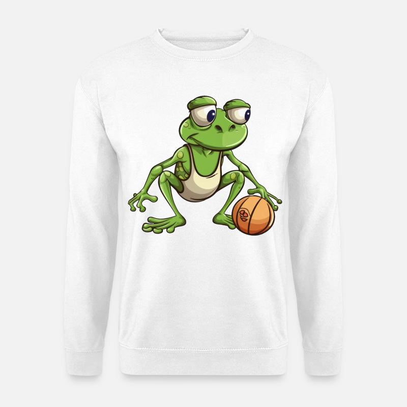 Basketball Frosch - Unisex Pullover - Weiß