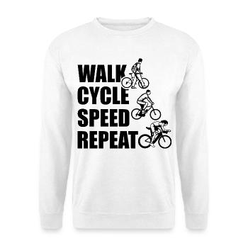 Walk Cycle Speed Repeat - Unisex Sweatshirt - white - Front