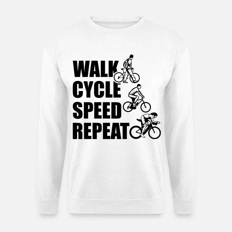 Walk Cycle Speed Repeat - Unisex Sweatshirt - white