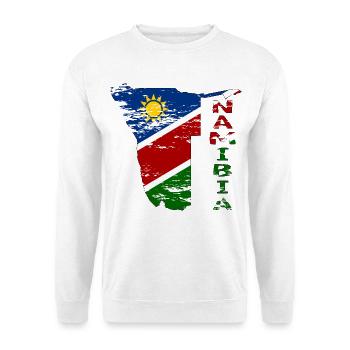 Namibia Map Flag used - Unisex Sweatshirt - white - Front