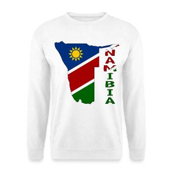 Namibia Landkarte Flagge - Unisex Pullover - Weiß - Vorne
