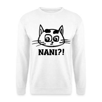 Nani Cat Disant Manga Japon Anime Cartoon - Sweat-shirt Unisexe - blanc - Devant