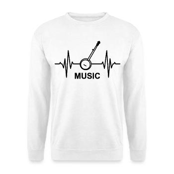Musik EKG Herzlinie - Unisex Pullover - Weiß - Vorne