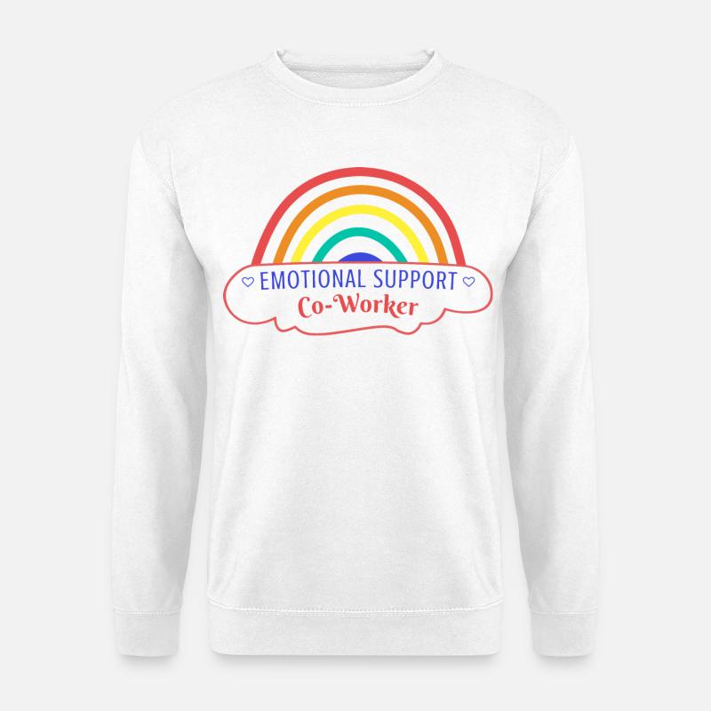 Emotionaler Support Mitarbeiter Work Bestie rot - Unisex Pullover - Weiß