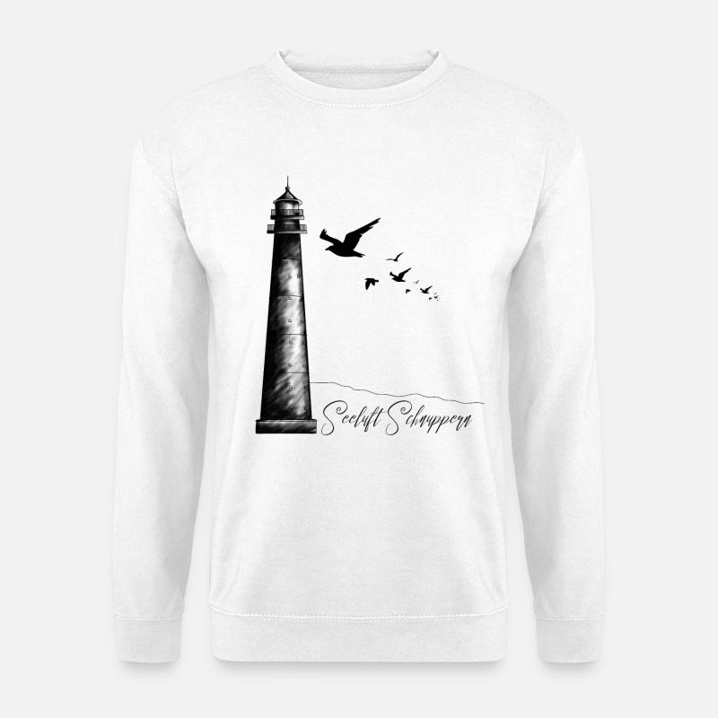 Leuchtturm – Seeluft Schnuppern - Unisex Pullover - Weiß