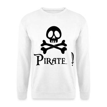 Pirate! (black) - Unisex Sweatshirt - white - Front