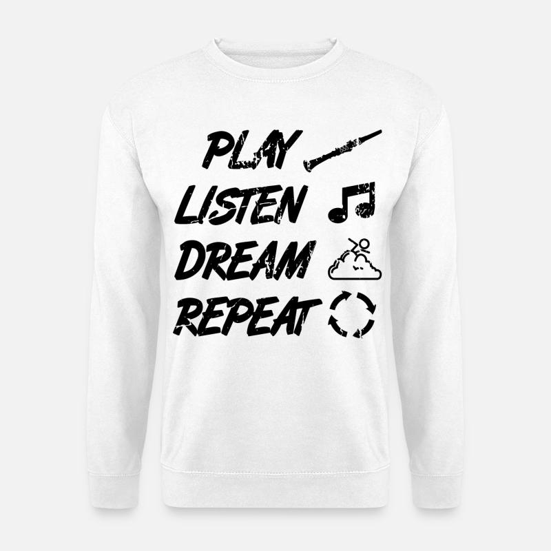 Klarinette Spieltechnik - Unisex Pullover - Weiß