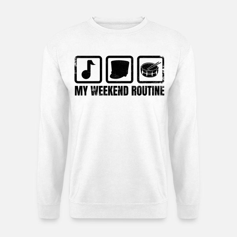 Meine Wochenendroutine - Unisex Pullover - Weiß