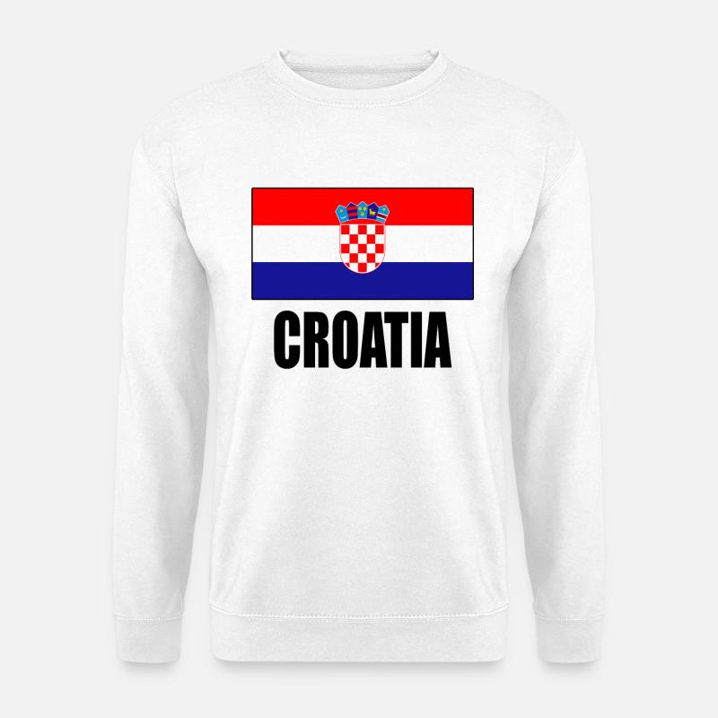 Flagge Kroatiens - Unisex Pullover - Weiß