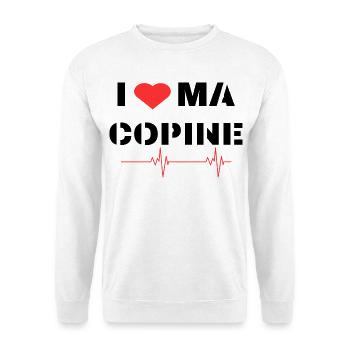 Déclaration d'amour à ma copine - Sweat-shirt Unisexe - blanc - Devant