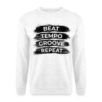 Beat Groove Tempo Repeat - Unisex Sweatshirt - white - Front