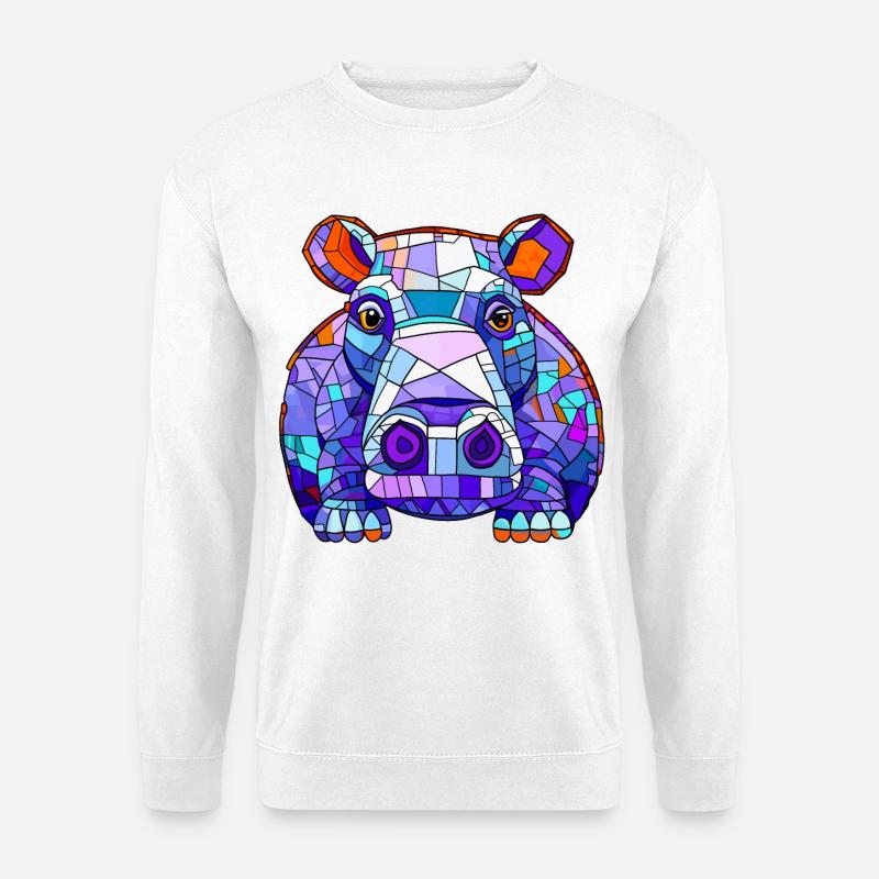 Hippopotamus Hippo - Unisex Sweatshirt - white