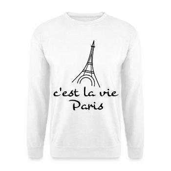 c'est la vie - Unisex Sweatshirt - white - Front