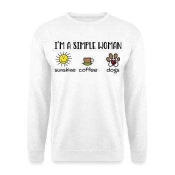 Designs amusants pour les propriétaires de chiens - Sweat-shirt Unisexe - blanc - Devant