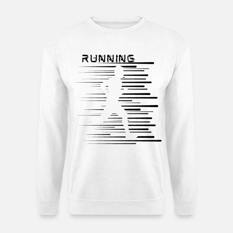 Running, easy, active, running, cool stripes - Unisex Sweatshirt - white