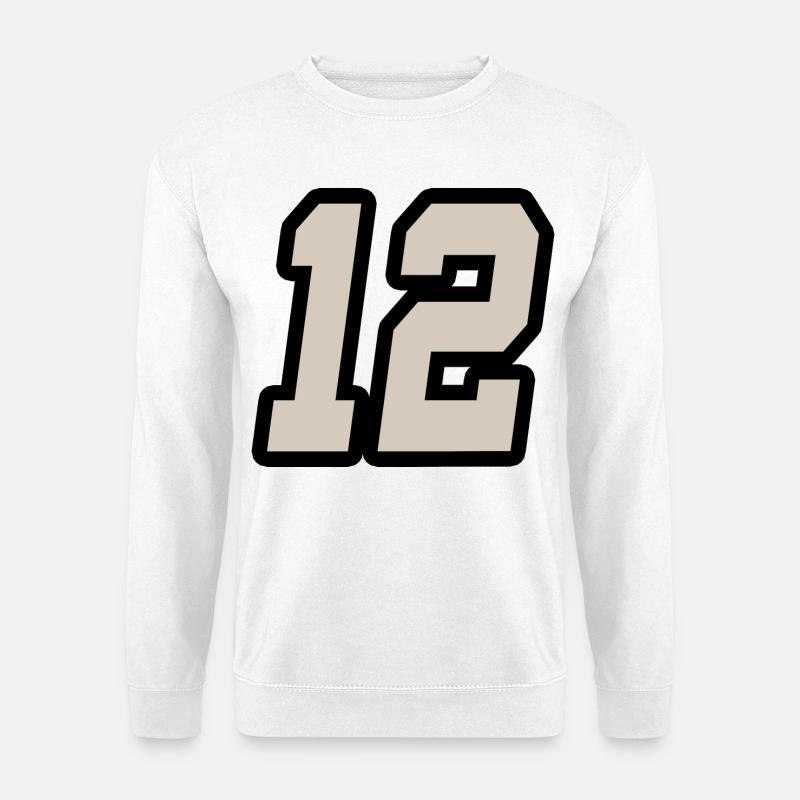 NUMMER ZWÖLF 12 - Unisex Pullover - Weiß