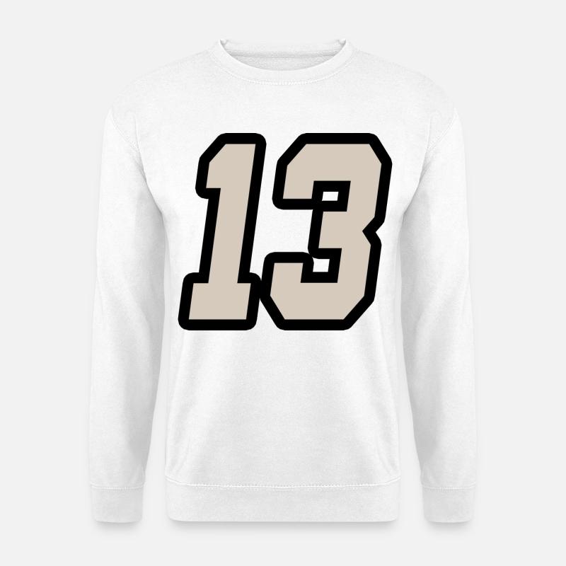 NUMMER DREIZEHN 13 - Unisex Pullover - Weiß