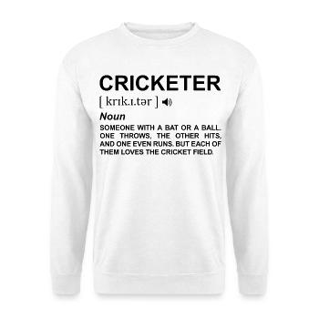 Cricketer Definition - Unisex Sweatshirt - white - Front