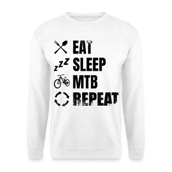 Routine de vététiste - Sweat-shirt Unisexe - blanc - Devant