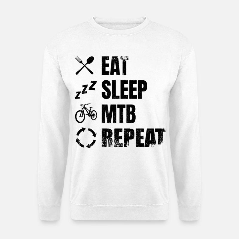 Mountain biker routine - Unisex Sweatshirt - white